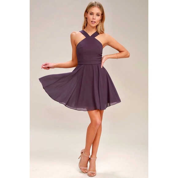 Lulu’s “Perfect Dance” Mini Halter Skater Dress - Picture 4 of 16